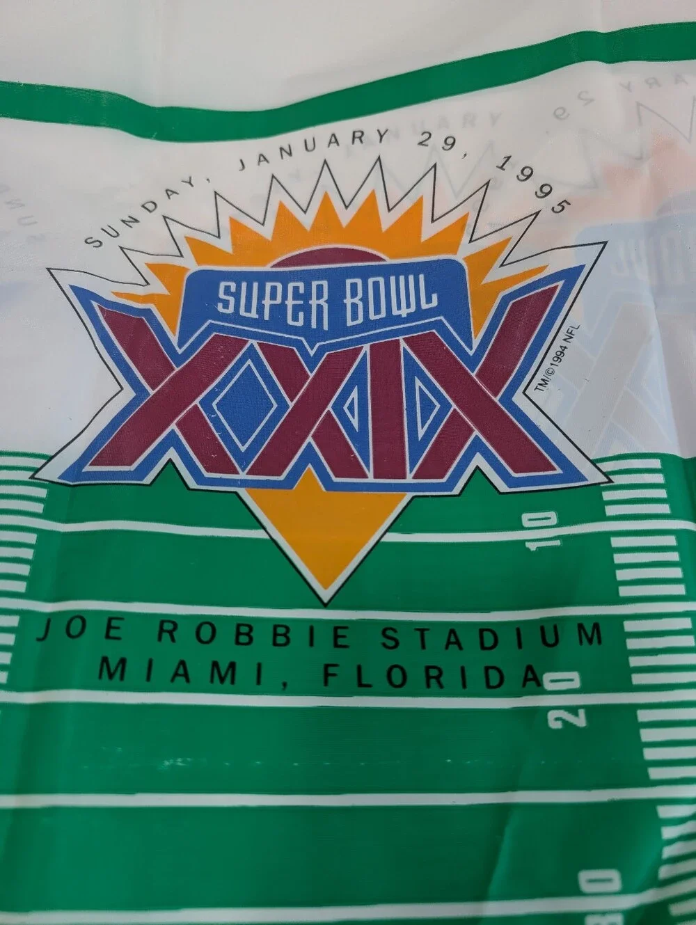 Super Bowl XXIX Decorative Party Tablecloth - Green